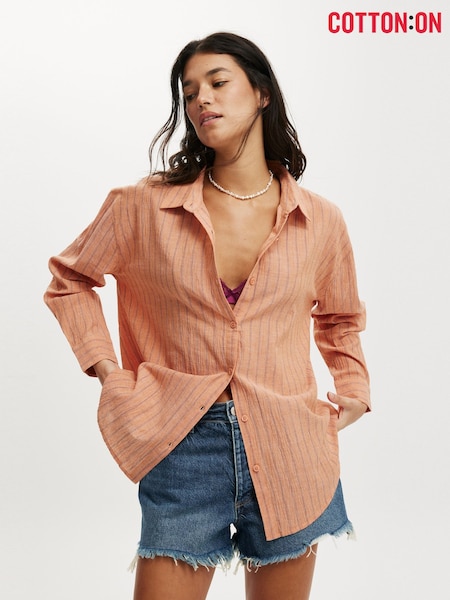 Cotton On Natural Haven Long Sleeve Shirt (H83355) | €37