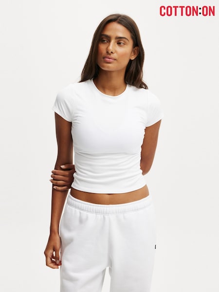 Cotton On White Ultra Soft Fitted T-Shirt (H83385) | €26