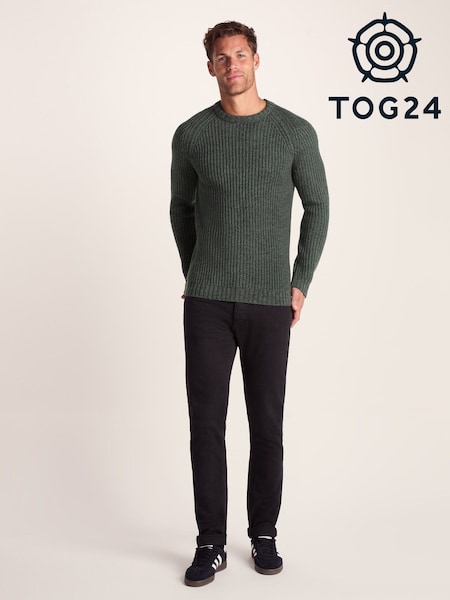 Tog 24 Green Mens Leonard Knitted Jumper (H83406) | €78