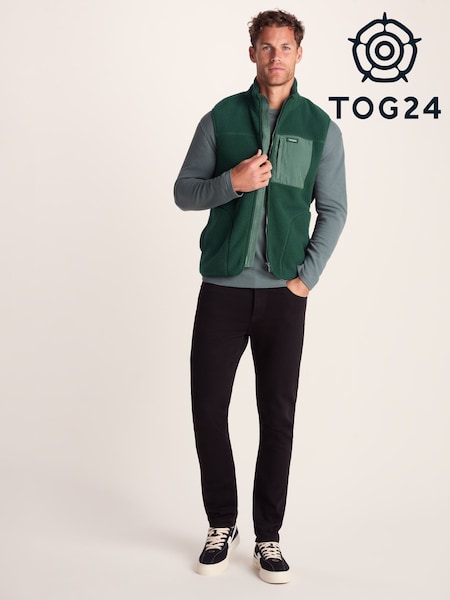 Tog 24 Green Mens Evan Sherpa Gilet (H83422) | €71