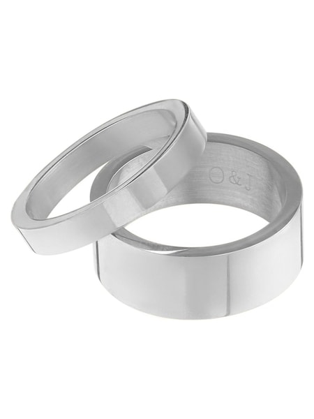 Orelia & Joe Silver Tone Metal Stacking Ring Set (H83511) | €32