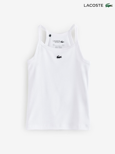 Lacoste White Rib Tank Top (H83514) | 173 QAR