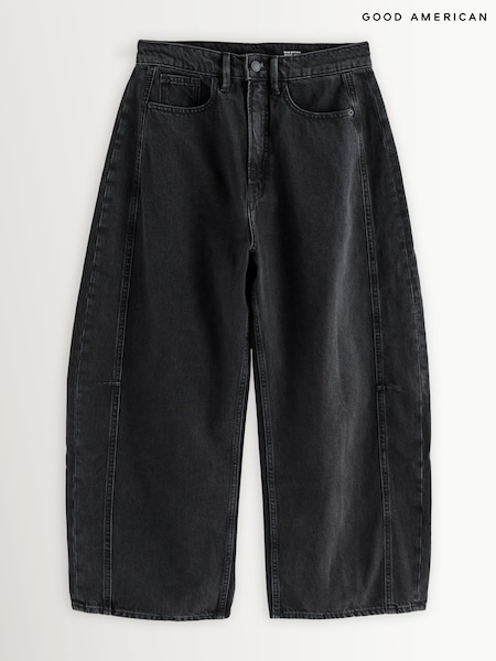 Good American Black Extreme Barrel Jeans (H83599) | €221