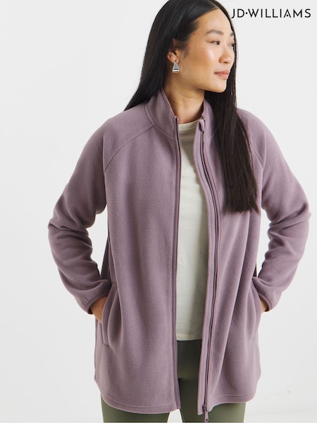 JD Williams Purple Zip Through Longline Fleece (H83658) | €35