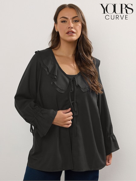 Yours Curve Ruffle Tie Front Cover-Up (H83707) | ‏169 د.إ.‏