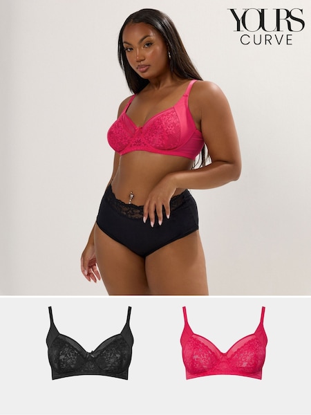Yours Curve Red Underwired Embellished Bras 2 Pack (H83726) | €48