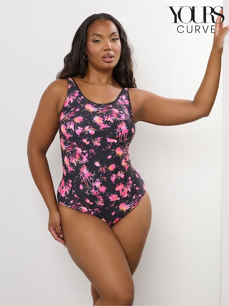 Yours Curve Pink Splash Active Swimsuit (H83733) | €45