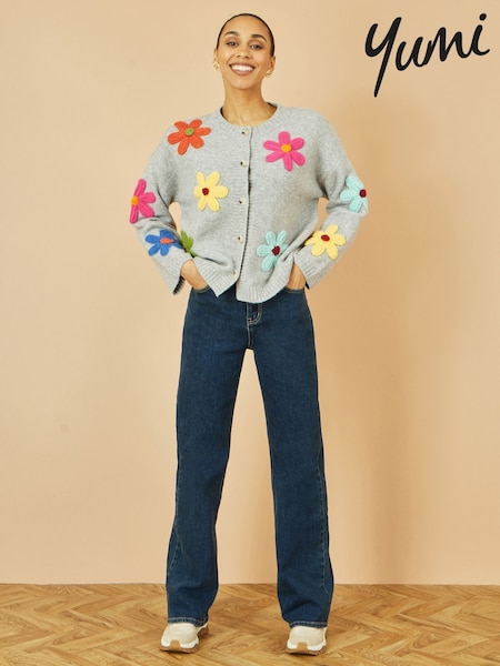 Yumi Blue Dark Wash Stretch Wide Leg Jeans (H83760) | €77