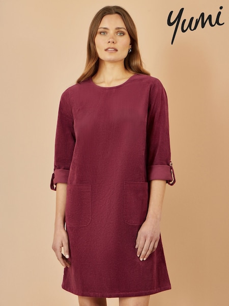 Yumi Red Cord Tunic Dress With 3/4 Sleeves And Pockets (H83768) | €73