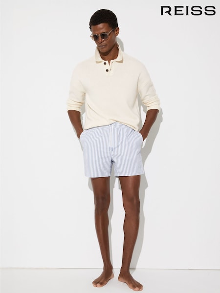 Reiss Soft Blue/White Bay Swim Shorts (H83836) | EGP6,120