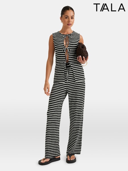 TALA Black Stripe Knit Trousers (H83851) | €77