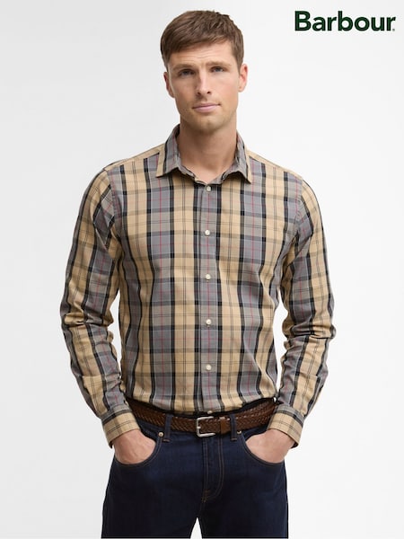 Barbour® Brown Kenton Checked Tailored Shirt (H84219) | 570 zł