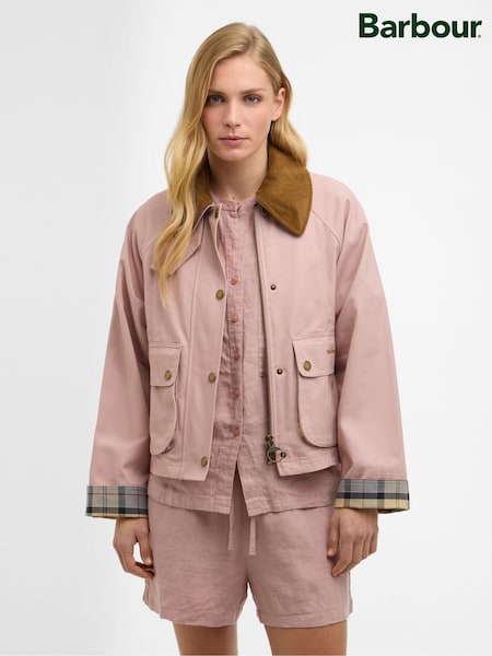 Barbour® Gardenia Pink Cropped Beadnell Casual Jacket (H84432) | €272