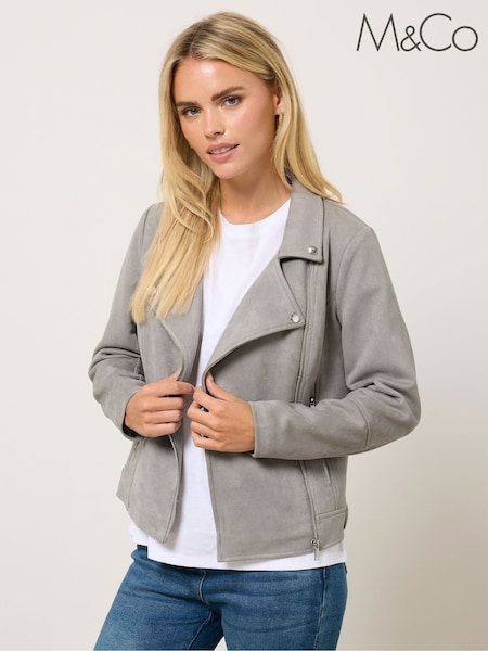 M&Co Petite Suede Biker Jacket (H84563) | 85 €