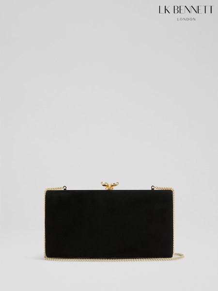LK Bennett Black Olivia Croc Effect Oloid Tote Bag (H84595) | €303