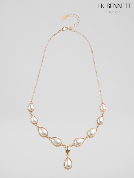 LK Bennett Pearl Drop Necklace (H84606) | ‏344 د.إ.‏