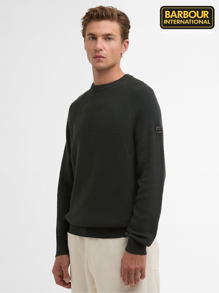 Barbour® International Green Monmouth Crew Jumper (H84640) | $275