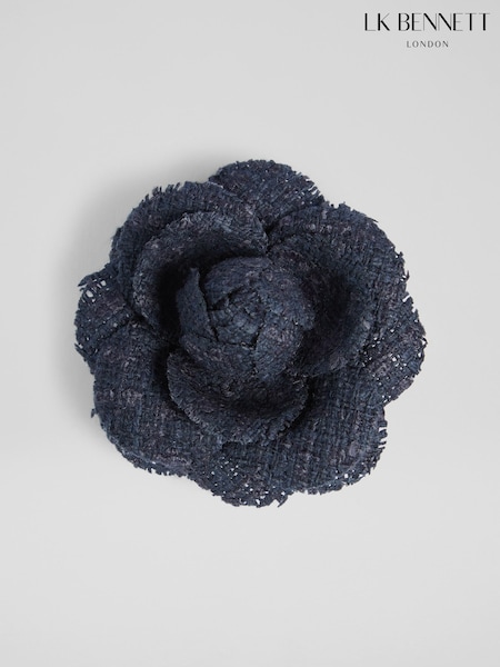 LK Bennett Corsage Blue Fabric (H84644) | R$ 285