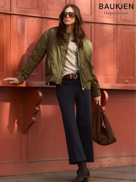 Baukjen Blue Jena Cotton Stretch Wide Crop Jeans (H84691) | 170 €