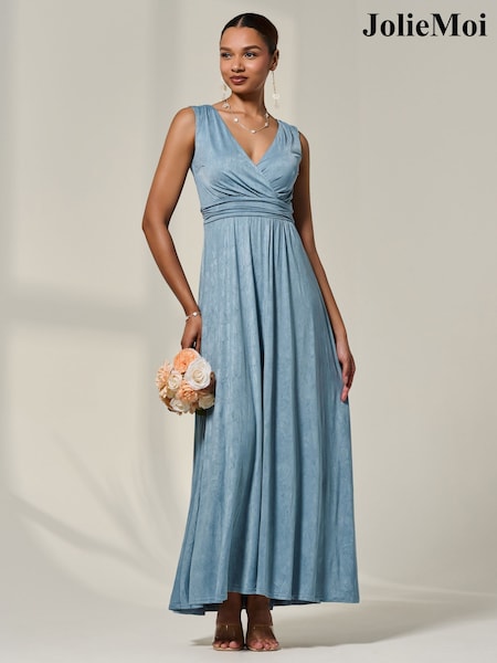 Jolie Moi Wrap Bodice Jersey Maxi Dress (H84712) | R$ 590