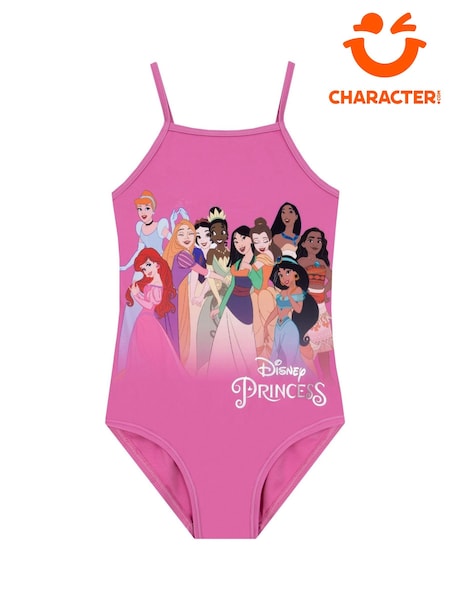 Character Pink Disney Princess Ariel Moana Cinderella And Rapunzel Print Swimsuit (H84758) | €17.50