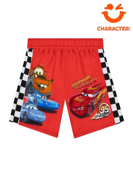 Character Red Disney Cars Lightning McQueen Print Swim Shorts (H84763) | AED107