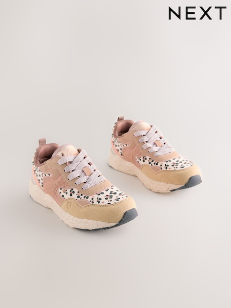 Rust Orange Leopard Print - Lace-Up Colourblock Trainers (H84952) | R$ 255 - R$ 325