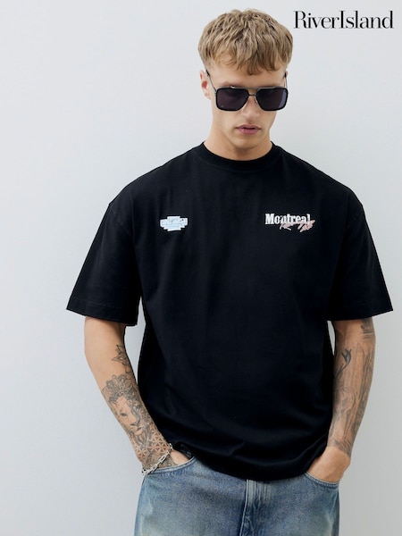 River Island Regular Fit Montreal Racing T-Shirt (H85019) | 37 €