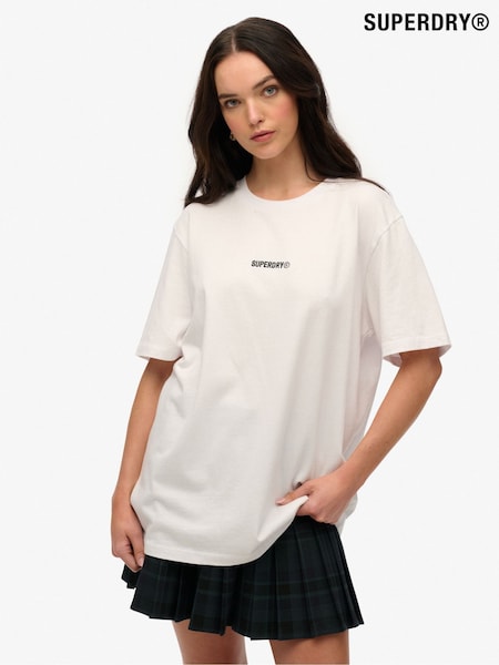 Superdry Oversized Micro Logo T-Shirt (H85026) | R$ 265