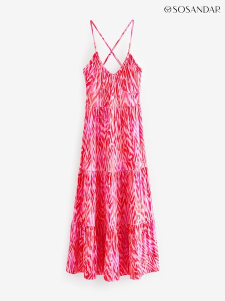 Sosandar Aztec Print Cross Back Maxi Dress (H85130) | R$ 740