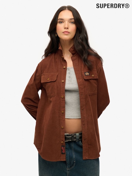 Superdry Oversized Corduroy Workwear Shirt (H85170) | 372 LEI