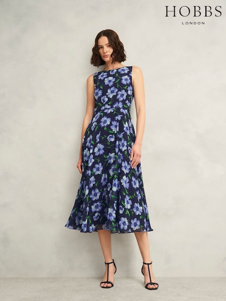 Hobbs Blue Petite Petite Carly Dress (H85343) | €216