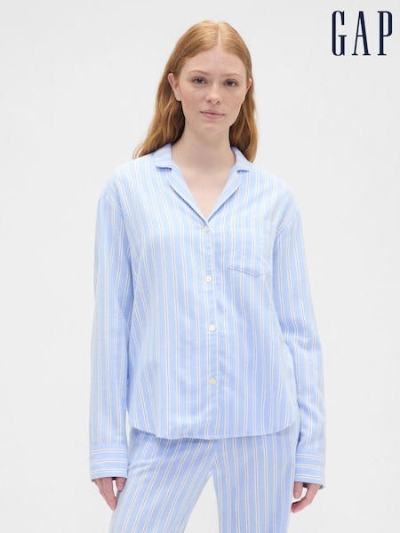 Gap Blue Striped Long Sleeve Pyjama Shirt (H85414) | €46