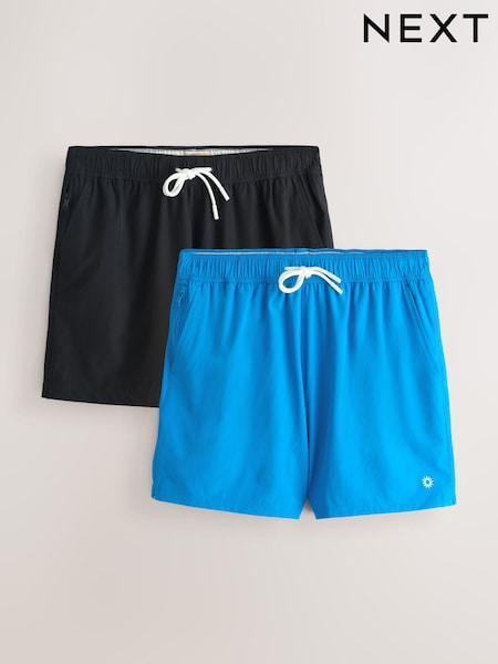 Blue/Black Motion-flex 5 Inch Swim Shorts 2 Pack (H85433) | $53