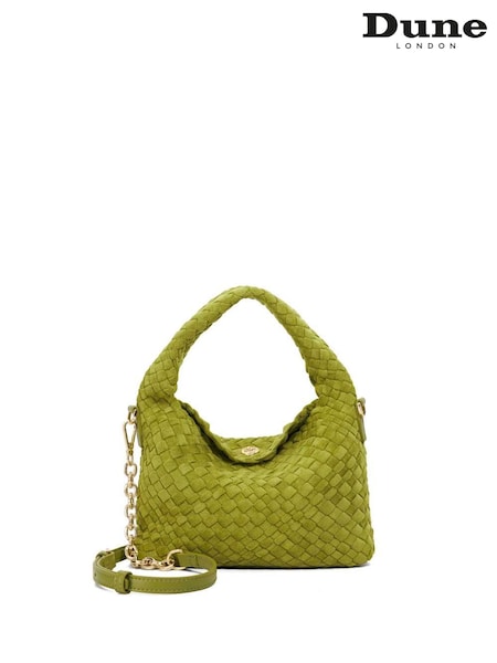 Dune London Green Dinkydeliberate Mini Woven Slouch Bag (H85652) | €126