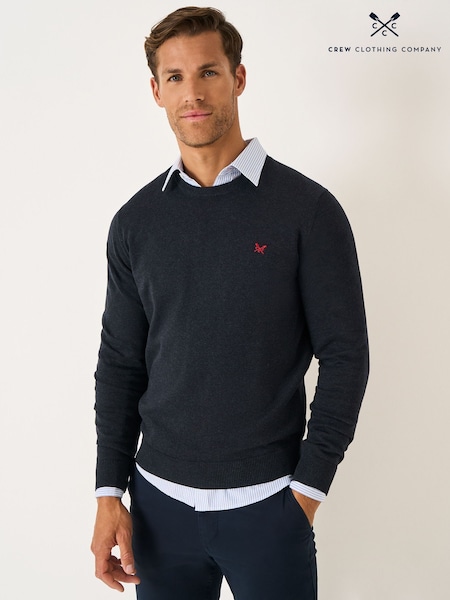 Crew Clothing Grey Cotton Crew Jumper (H85665) | R$ 545