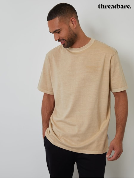Threadbare Relaxed Fit Garment Dye Graphic Print T-Shirt (H85790) | 23 €