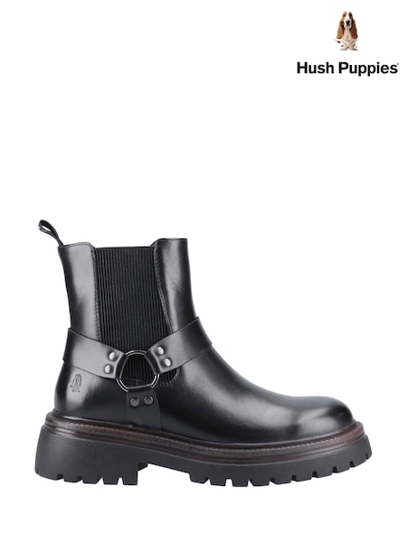 Hush Puppies Raye Buckle Black Boots Leather (H85802) | € 187