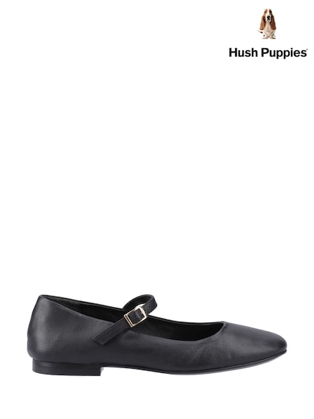 Hush Puppies Pasha Leather Black Ballerinas (H85817) | €86