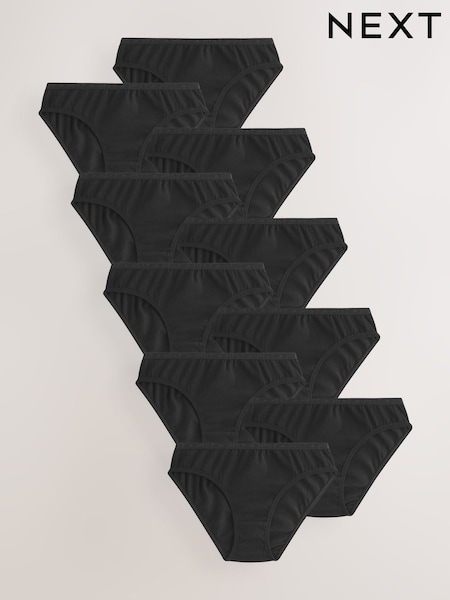 Black Bikini Briefs 10 Pack (5-16yrs) (H85994) | €17.50 - €26