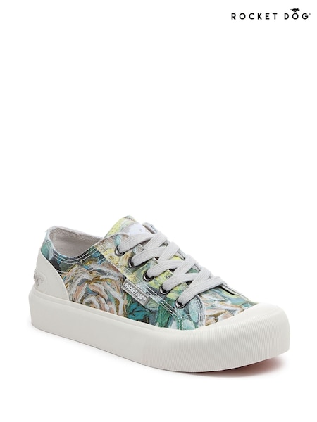 Rocket Dog Grey Jazzin Plus Ashford Cotton Trainers (H86322) | 86 €