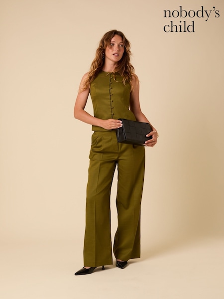 Nobodys Child Green Jax Wide Leg Trousers (H86346) | €108