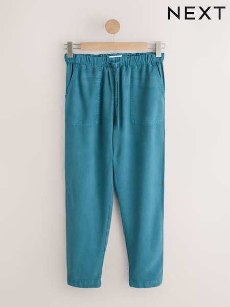 Teal Blue Tapered Leg TENCEL™ Trousers (H86382) | €69