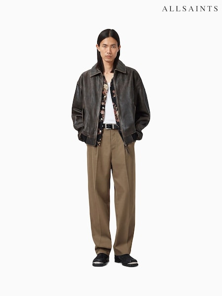 AllSaints Brown Tallis Straight Trousers (H86433) | €239