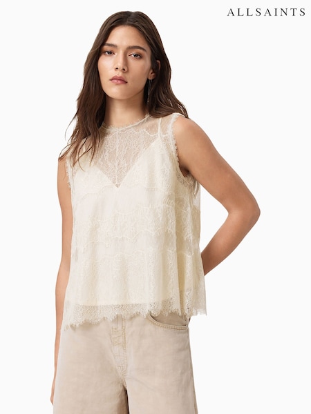 Branco - AllSaints Clara Top (H86443) | R$ 1.275