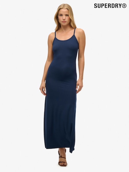 Superdry Blue Athletic Essentials Jersey Maxi Cami Dress (H86469) | €44