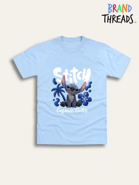 Brand Threads Blue Disney Lilo and Stitch Movie T-Shirt (H86602) | 79 QAR