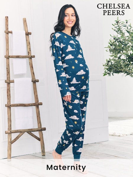 Verde - Chelsea Peers Maternity Celestial Bunny Print Long Pyjamas Set (H86635) | 54 €