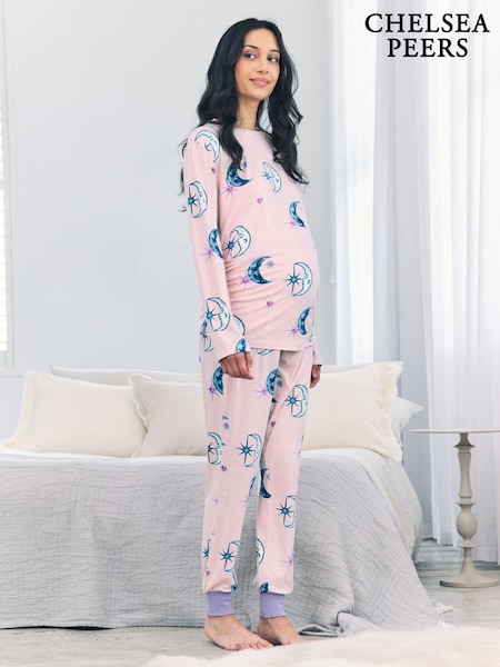 Chelsea Peers Maternity Astral Hearts Print Long Pyjamas Set (H86641) | 54 €