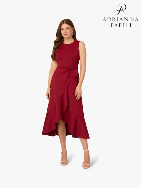 Adrianna Papell Red Sleeveless Scuba Dress (H86659) | R$ 1.670